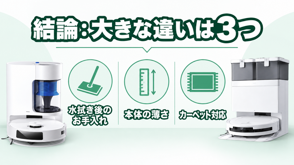 DEEBOT N20 PRO PLUSとDEEBOT T50 OMNIの違い比較・おすすめな人