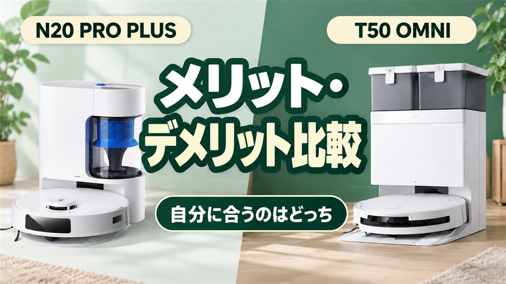 DEEBOT N20 PRO PLUSとDEEBOT T50 OMNIのメリット・デメリット比較