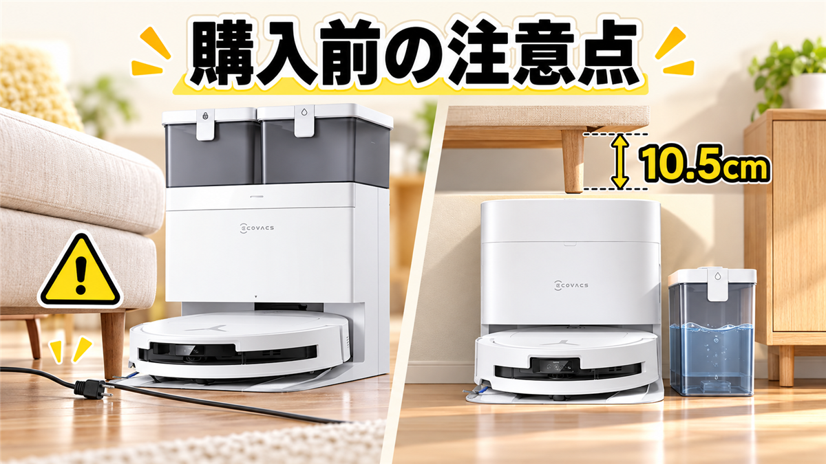 DEEBOT T50 OMNIとT80 OMNIの購入前の注意点